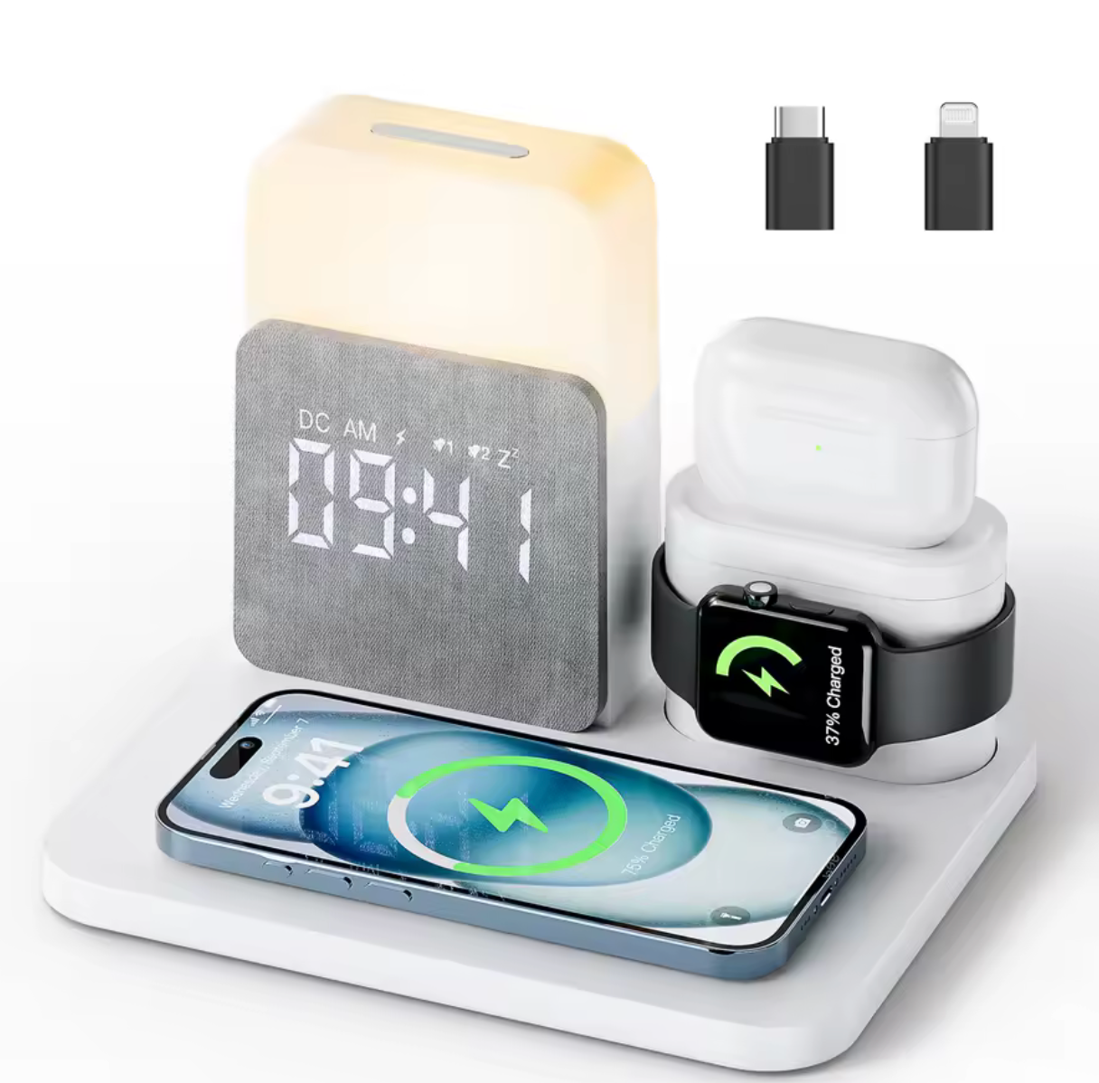Chargeur de réveil MagSafe 7 en 1 + veilleuse