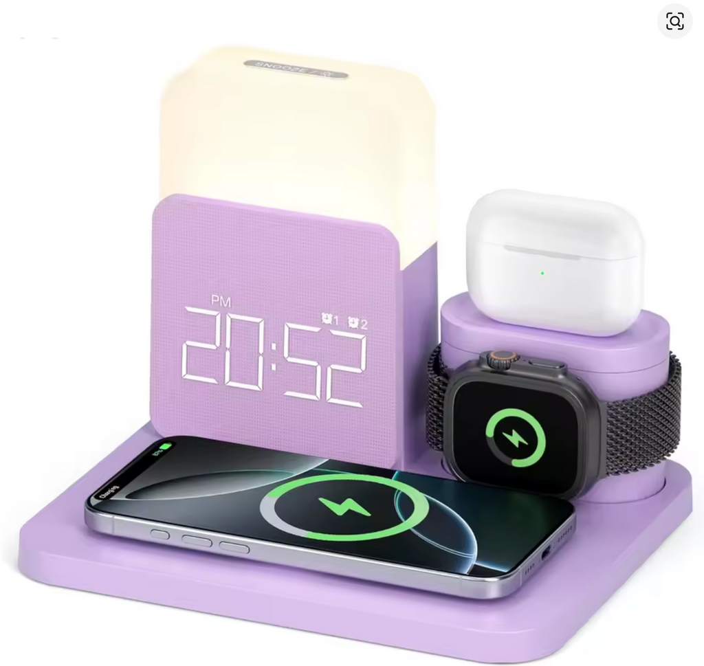 Chargeur de réveil MagSafe 7 en 1 + veilleuse